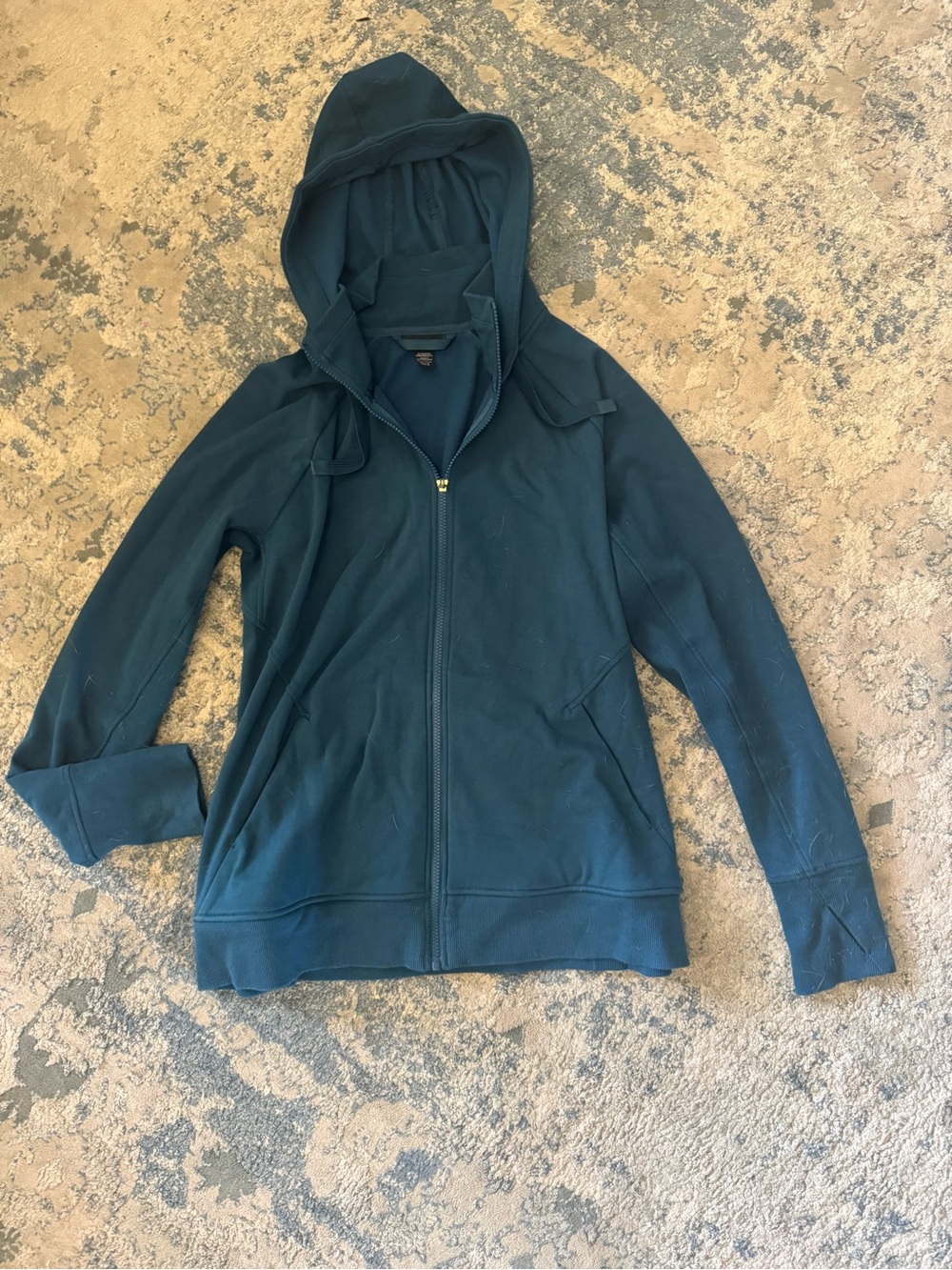 Athleta triumph zip up hoodie dark vista teal